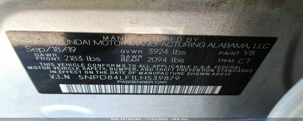5NPD84LF1LH539879 2020 HYUNDAI ELANTRA photo no. 9