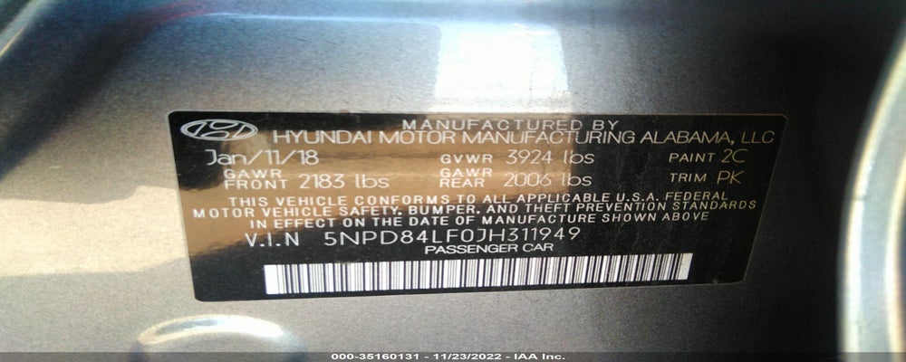 5NPD84LF0JH311949 2018 HYUNDAI ELANTRA photo no. 9