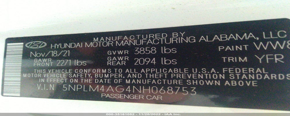 5NPLM4AG4NH068753 2022 HYUNDAI ELANTRA photo no. 9