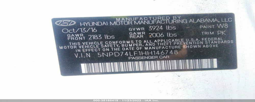 5NPD74LF1HH146748 2017 HYUNDAI ELANTRA photo no. 9
