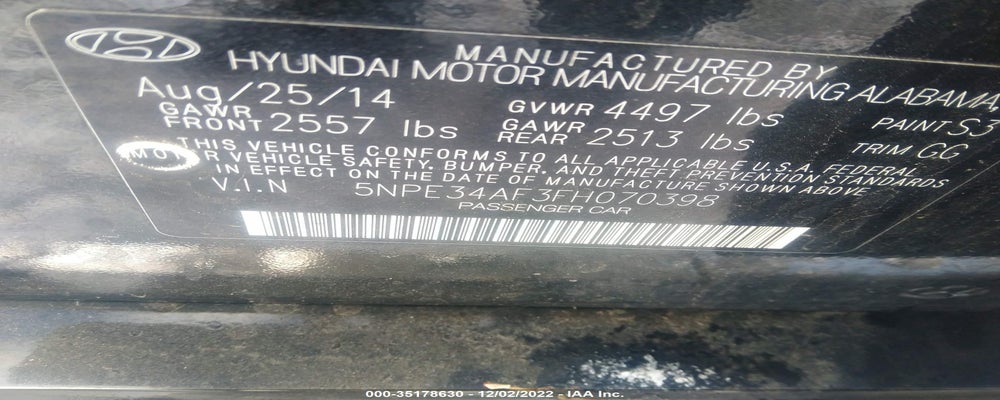 5NPE34AF3FH070398 2015 HYUNDAI SONATA photo no. 9