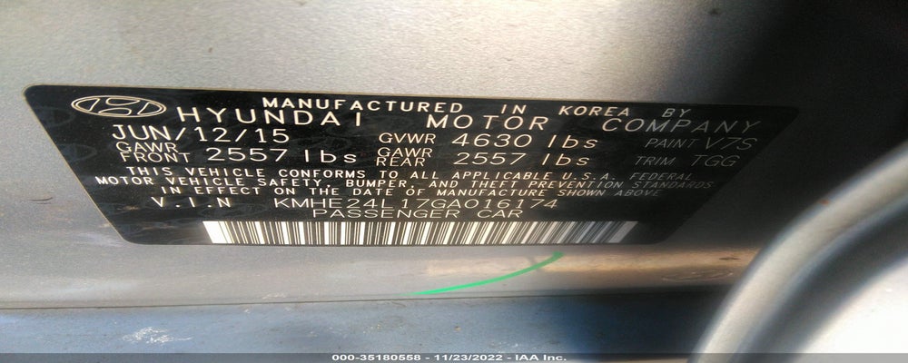 KMHE24L17GA016174 2016 HYUNDAI SONATA HYBRID photo no. 9
