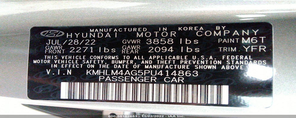 KMHLM4AG5PU414863 2023 HYUNDAI ELANTRA photo no. 9