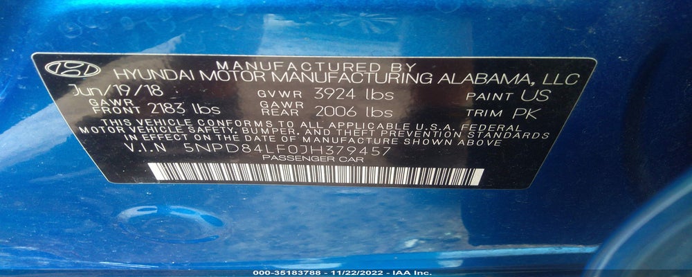 5NPD84LF0JH379457 2018 HYUNDAI ELANTRA photo no. 9