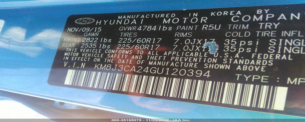 KM8J3CA24GU120394 2016 HYUNDAI TUCSON photo no. 9