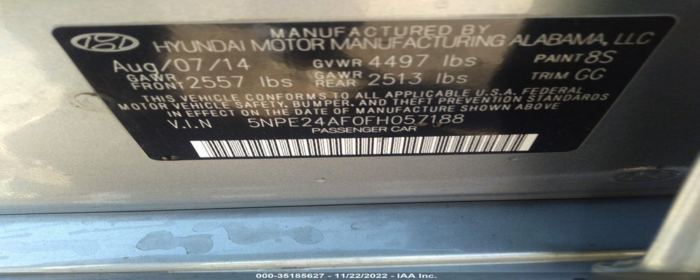 5NPE24AF0FH057188 2015 HYUNDAI SONATA photo no. 9