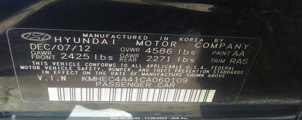 KMHEC4A41CA060109 2012 HYUNDAI SONATA photo no. 9