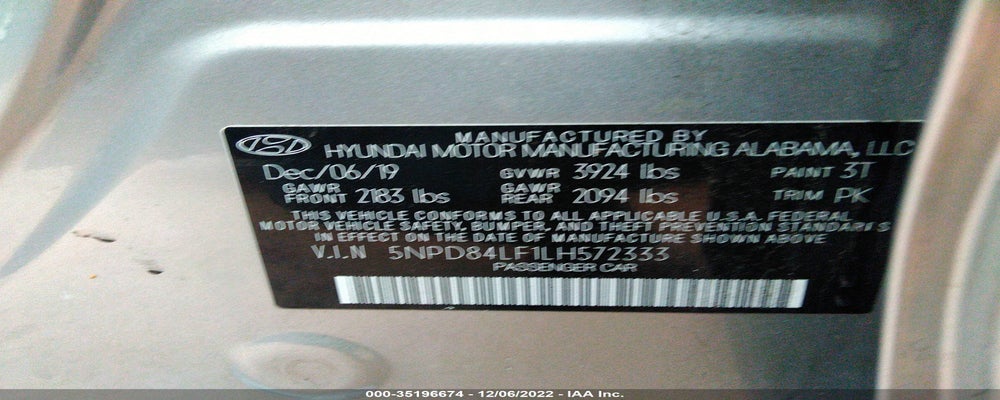 5NPD84LF1LH572333 2020 HYUNDAI ELANTRA photo no. 9