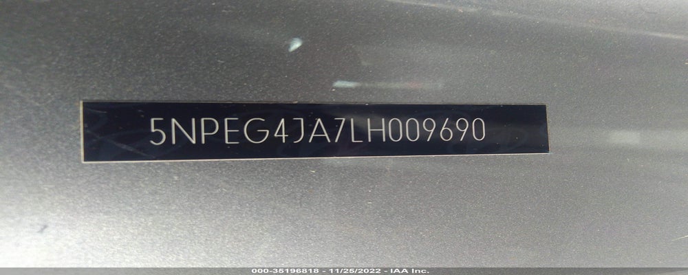 5NPEG4JA7LH009690 2020 HYUNDAI SONATA photo no. 9