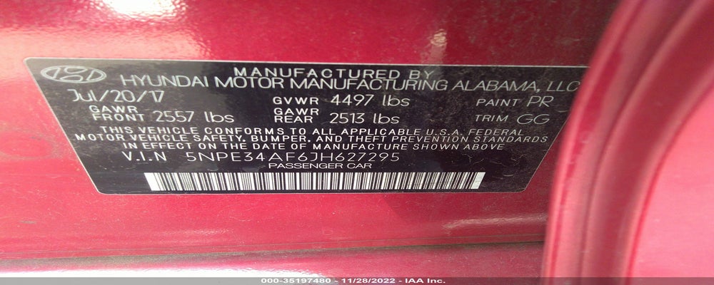 5NPE34AF6JH627295 2018 HYUNDAI SONATA photo no. 9