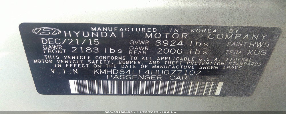 KMHD84LF4HU077102 2017 HYUNDAI ELANTRA photo no. 9