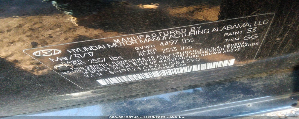 5NPE24AF7HH584390 2017 HYUNDAI SONATA photo no. 9