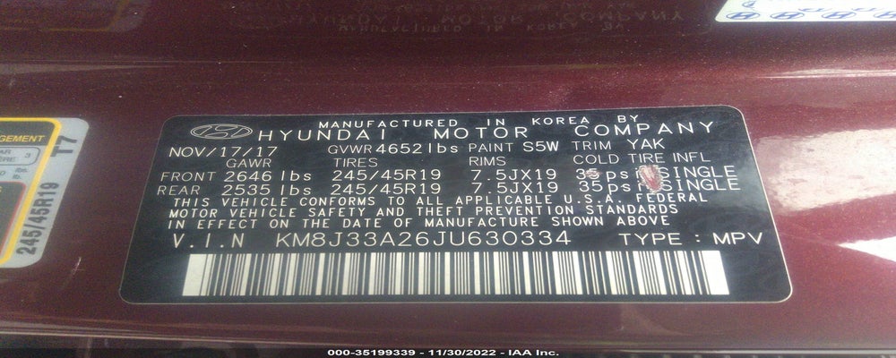 KM8J33A26JU630334 2018 HYUNDAI TUCSON photo no. 9