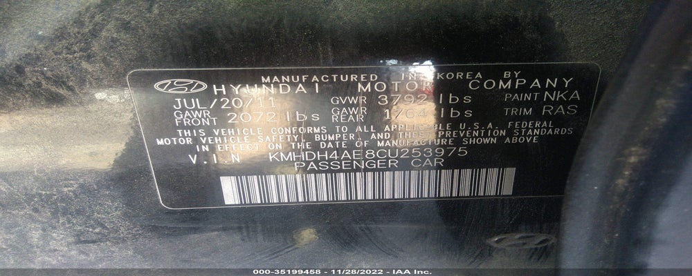 KMHDH4AE8CU253975 2012 HYUNDAI ELANTRA photo no. 9