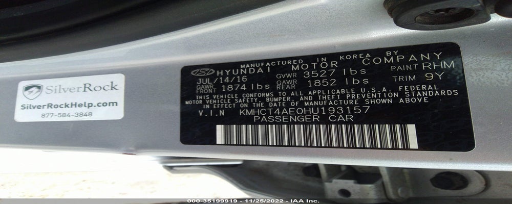 KMHCT4AE0HU193157 2017 HYUNDAI ACCENT photo no. 9