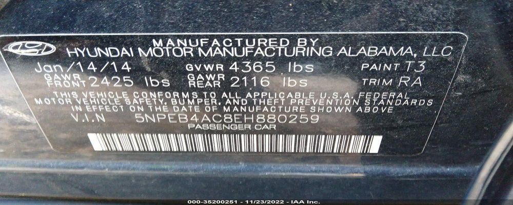 5NPEB4AC8EH880259 2014 HYUNDAI SONATA photo no. 9