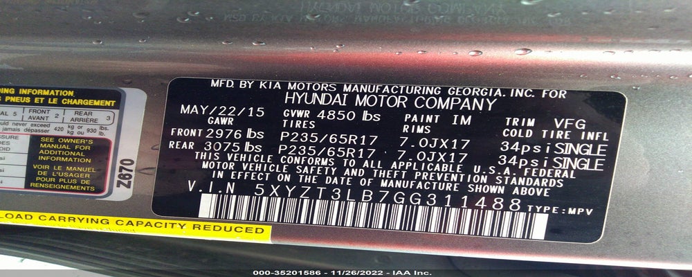 5XYZT3LB7GG311488 2016 HYUNDAI SANTA FE SPORT photo no. 9