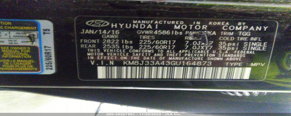 KM8J33A43GU164873 2016 HYUNDAI TUCSON photo no. 9