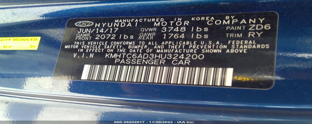KMHTC6AD3HU324200 2017 HYUNDAI VELOSTER photo no. 9