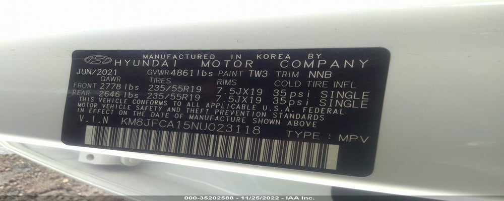 KM8JFCA15NU023118 2022 HYUNDAI TUCSON HYBRID photo no. 9