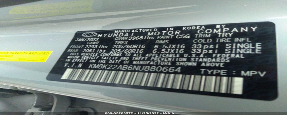 KM8K22AB6NU880664 2022 HYUNDAI KONA photo no. 9