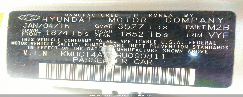 KMHCT4AE6GU090811 2016 HYUNDAI ACCENT photo no. 9