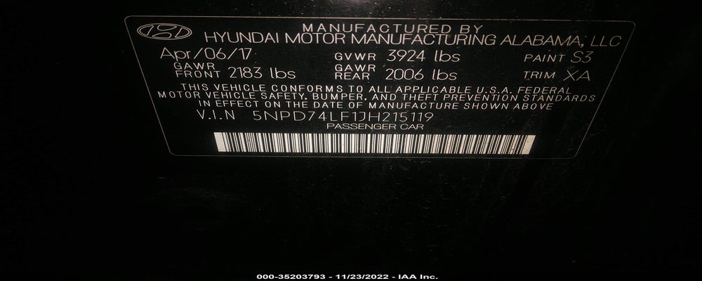 5NPD74LF1JH215119 2018 HYUNDAI ELANTRA photo no. 9