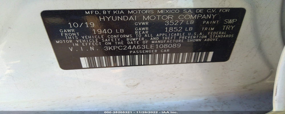 3KPC24A63LE108089 2020 HYUNDAI ACCENT photo no. 9