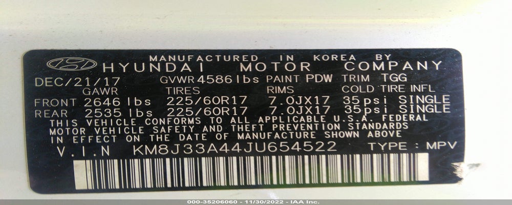 KM8J33A44JU654522 2018 HYUNDAI TUCSON photo no. 9