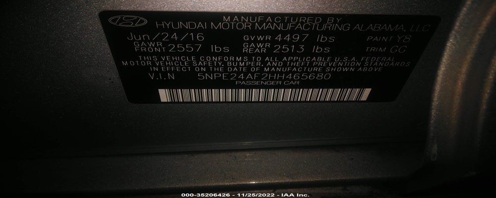 5NPE24AF2HH465680 2017 HYUNDAI SONATA photo no. 9