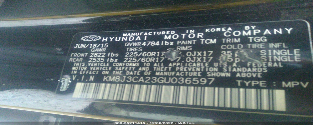 KM8J3CA23GU036597 2016 HYUNDAI TUCSON photo no. 9
