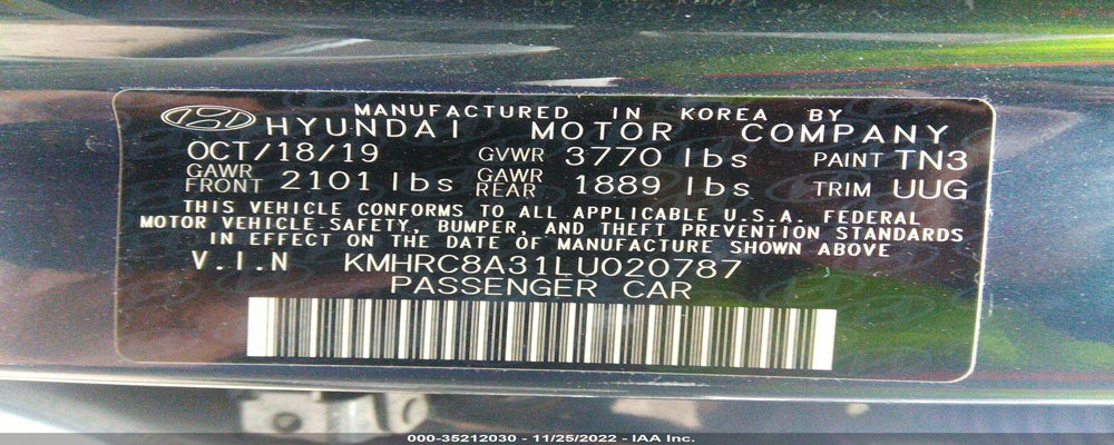 KMHRC8A31LU020787 2020 HYUNDAI VENUE photo no. 9