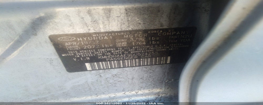 KMHDH4AE9DU524253 2013 HYUNDAI ELANTRA photo no. 9
