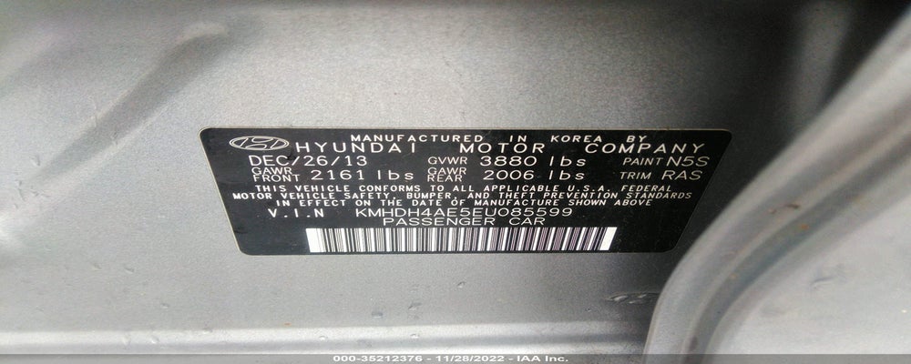 KMHDH4AE5EU085599 2014 HYUNDAI ELANTRA photo no. 9