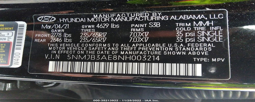 5NMJB3AE8NH003214 2022 HYUNDAI TUCSON photo no. 9