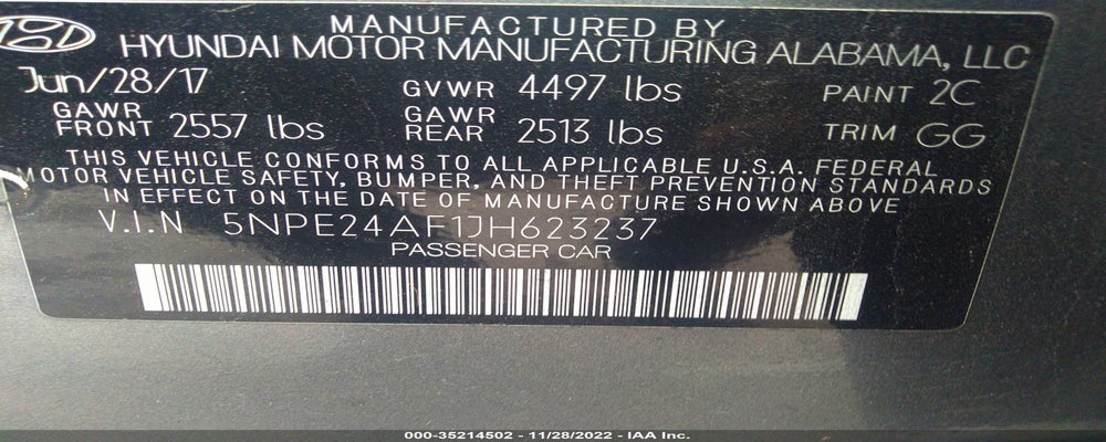 5NPE24AF1JH623237 2018 HYUNDAI SONATA photo no. 9