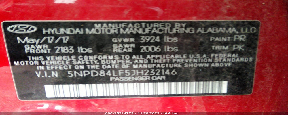 5NPD84LF5JH232146 2018 HYUNDAI ELANTRA photo no. 9