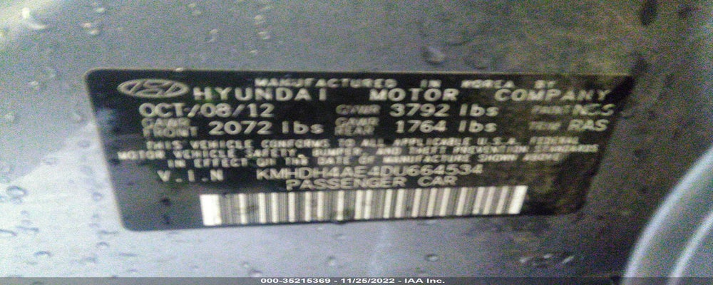 KMHDH4AE4DU664534 2013 HYUNDAI ELANTRA photo no. 9