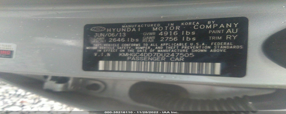 KMHGC4DD7DU247505 2013 HYUNDAI GENESIS photo no. 9