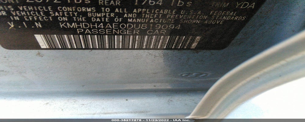KMHDH4AE0DU819094 2013 HYUNDAI ELANTRA photo no. 9