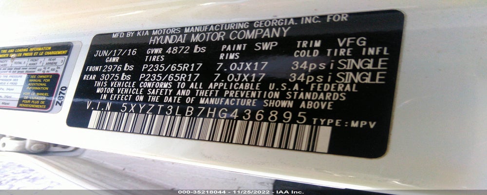 5XYZT3LB7HG436895 2017 HYUNDAI SANTA FE SPORT photo no. 9