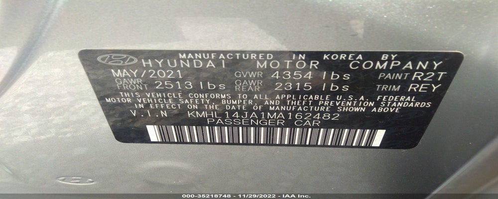 KMHL14JA1MA162482 2021 HYUNDAI SONATA photo no. 9