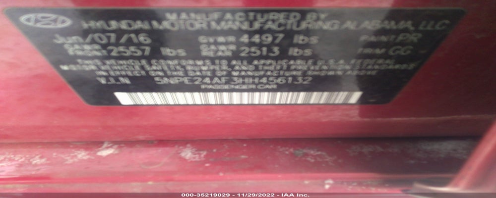 5NPE24AF3HH456132 2017 HYUNDAI SONATA photo no. 9