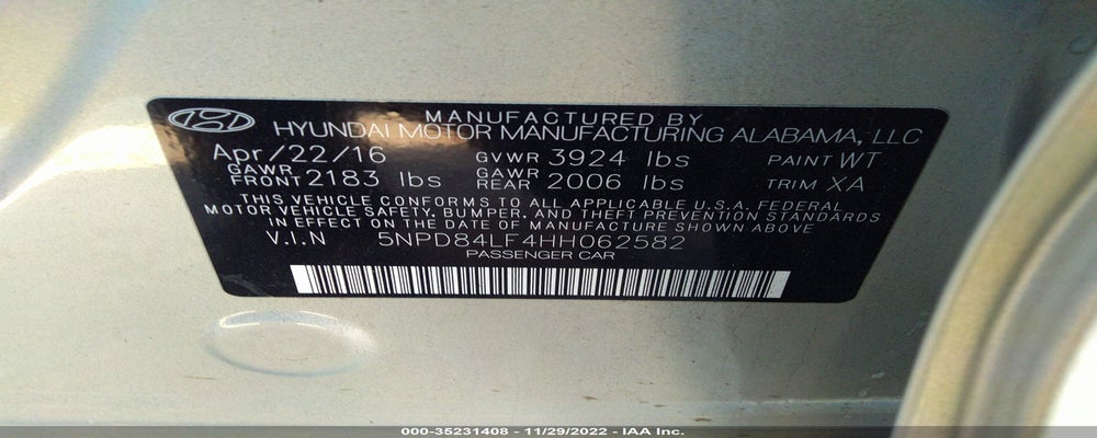 5NPD84LF4HH062582 2017 HYUNDAI ELANTRA photo no. 9