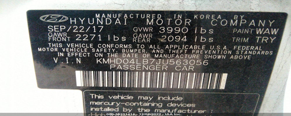 KMHD04LB7JU563056 2018 HYUNDAI ELANTRA photo no. 9