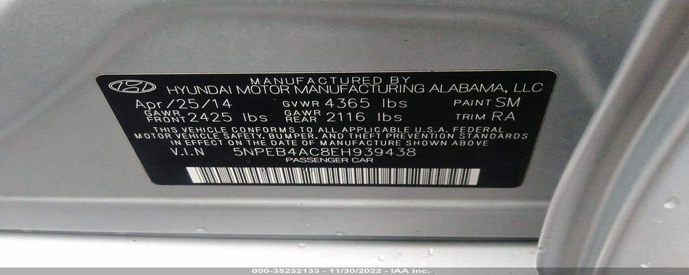 5NPEB4AC8EH939438 2014 HYUNDAI SONATA photo no. 9
