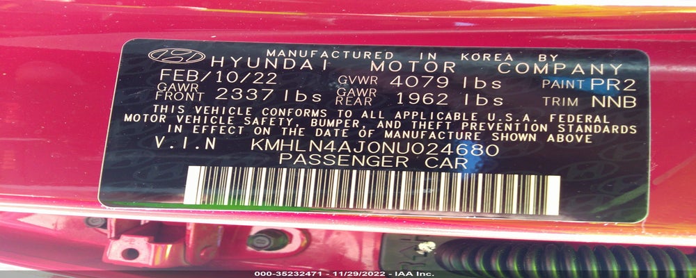 KMHLN4AJ0NU024680 2022 HYUNDAI ELANTRA HYBRID photo no. 9