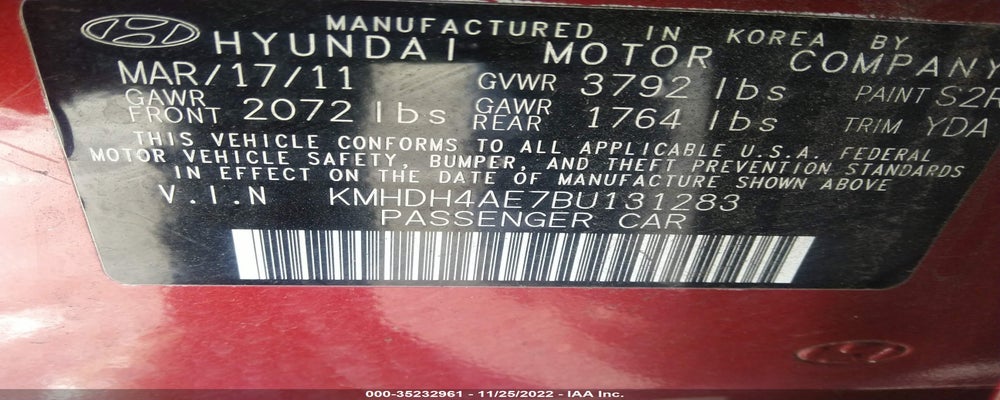 KMHDH4AE7BU131283 2011 HYUNDAI ELANTRA photo no. 9