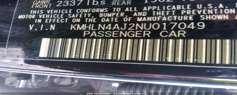 KMHLN4AJ2NU017049 2022 HYUNDAI ELANTRA HYBRID photo no. 9