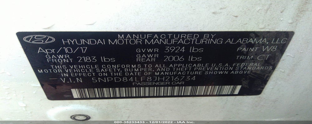 5NPD84LF8JH216734 2018 HYUNDAI ELANTRA photo no. 9